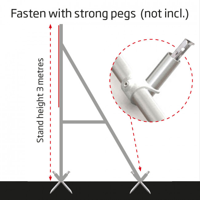 High stand - für 150x100cm Banner