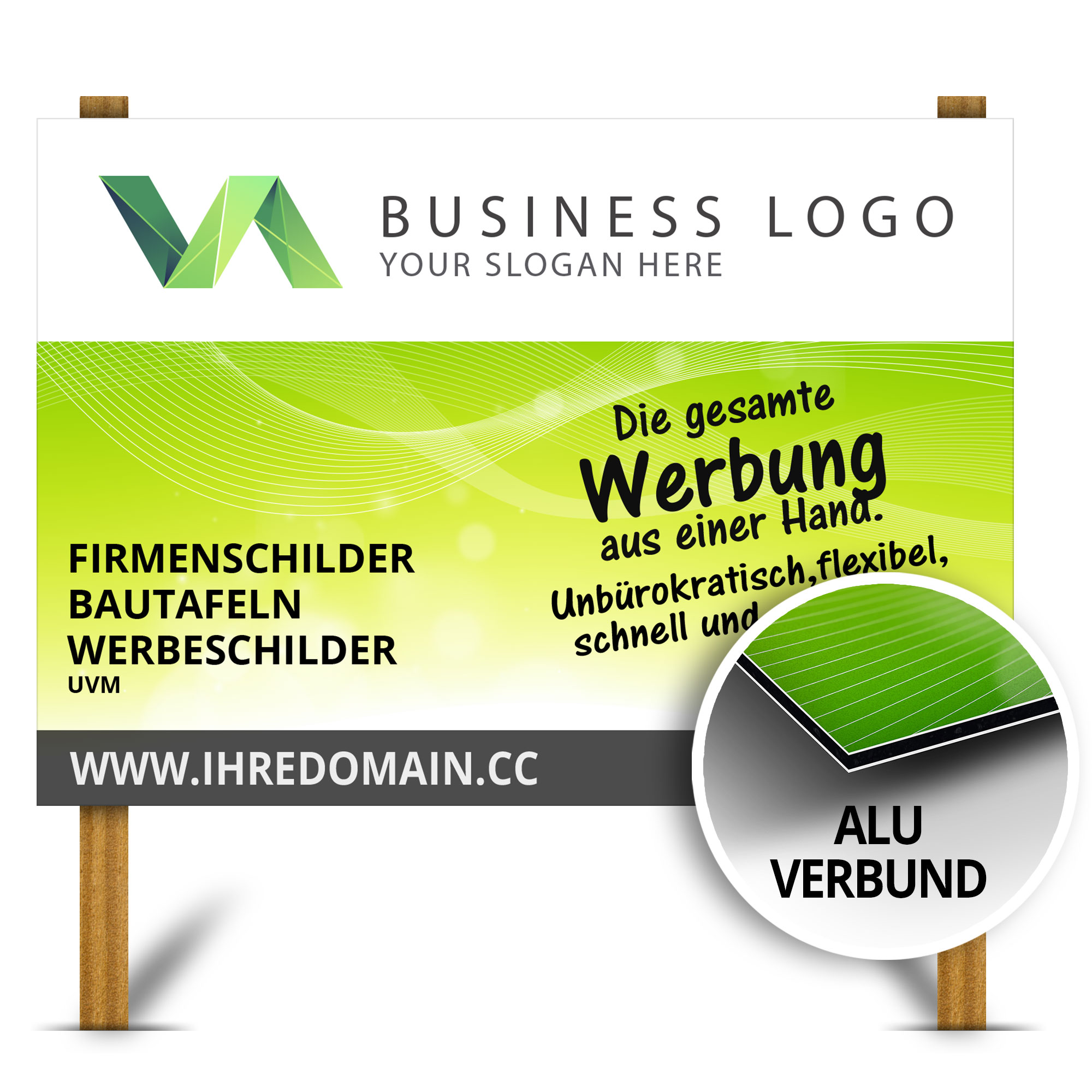Alu Verbund - Schild inkl. 1-stg. 4c-Druck